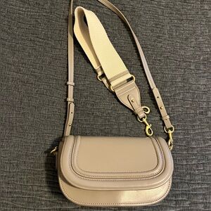Zara Beige Shoulder Bag with Replaceable Strap